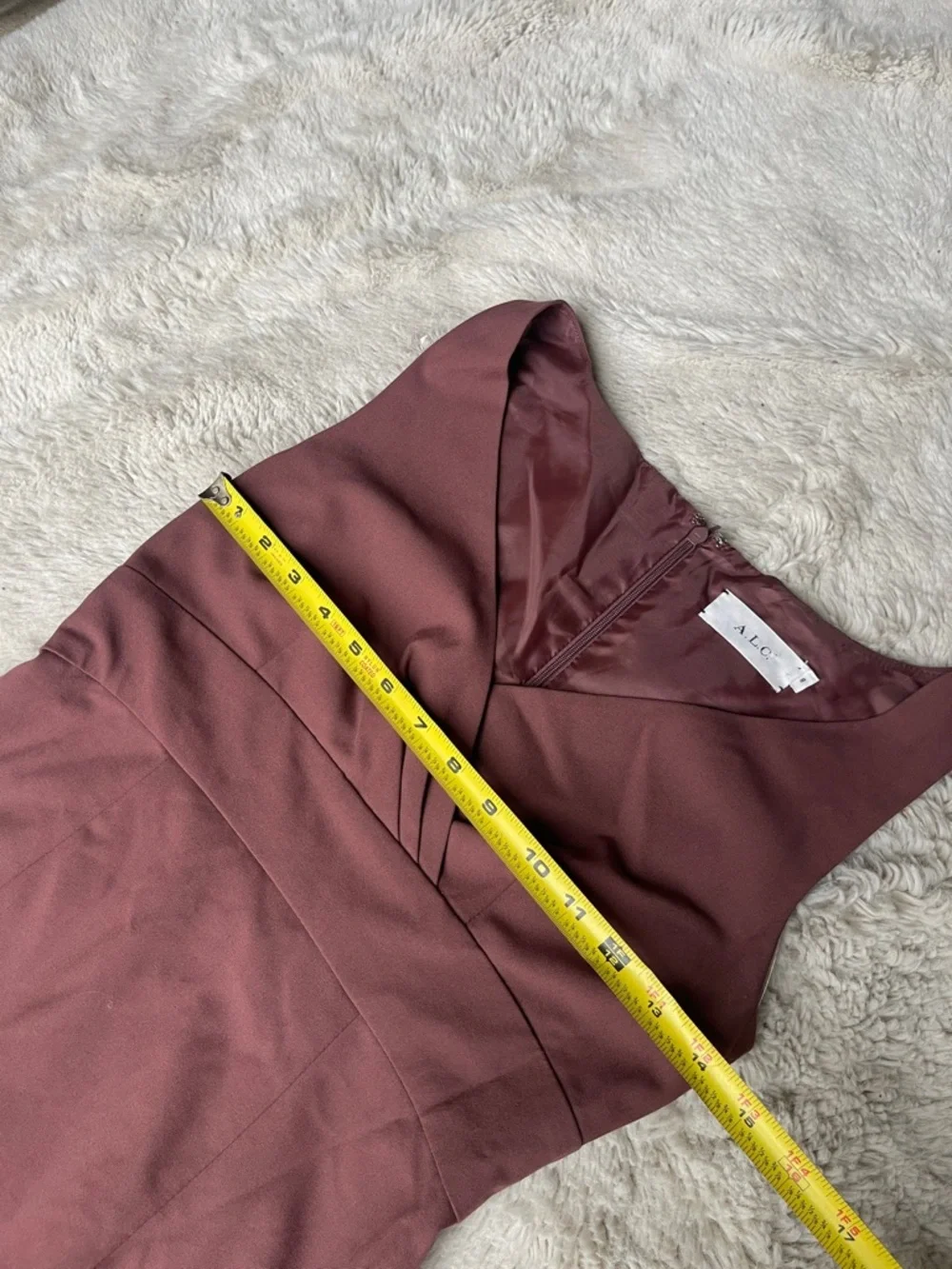 A.L.C. Plum Sleveless Midi Sheath Dress Size 8